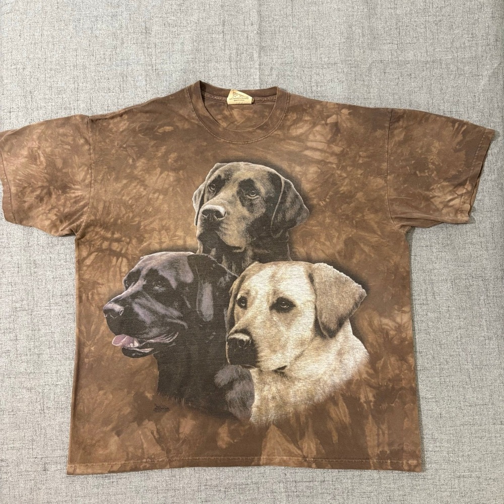 The Mountain Tshirt Men XL Three Labrador Dogs Tie Dye Animal Pet